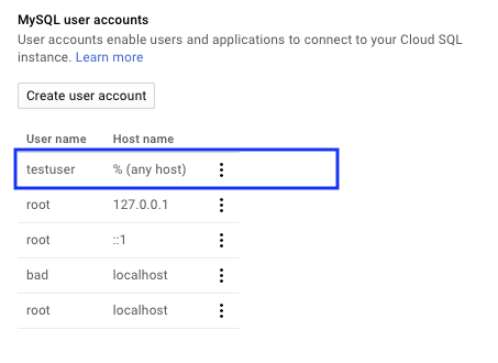 SQL instance new user added